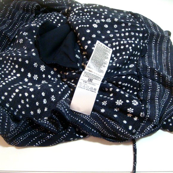 Gap Navy Blue Drawstring Mini Dress Size Large - Picture 7 of 7